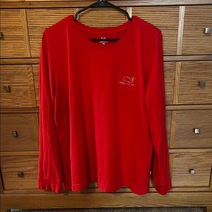 VINEYARD VINES RED LS TEE